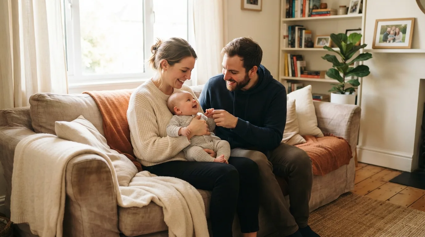 First-Time Parent Checklist in a calm family setting