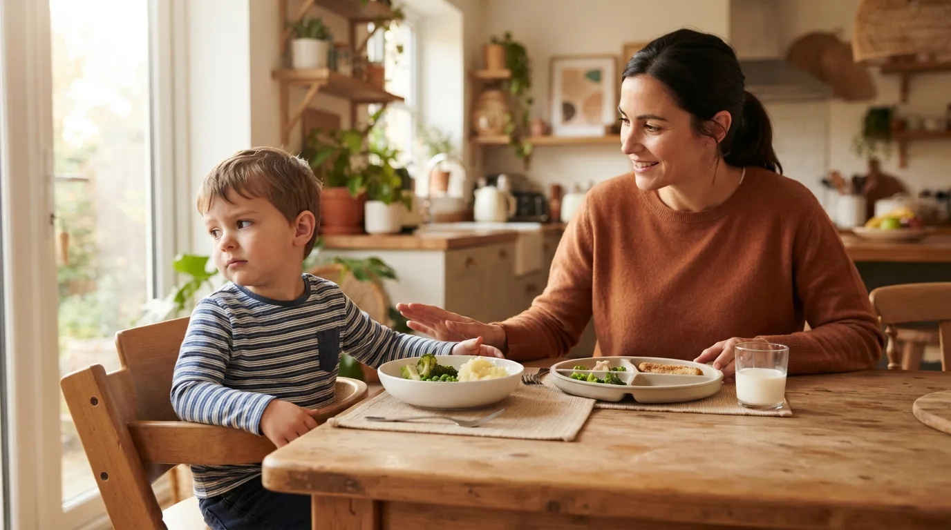 Picky Eating in Preschoolers in a calm family setting