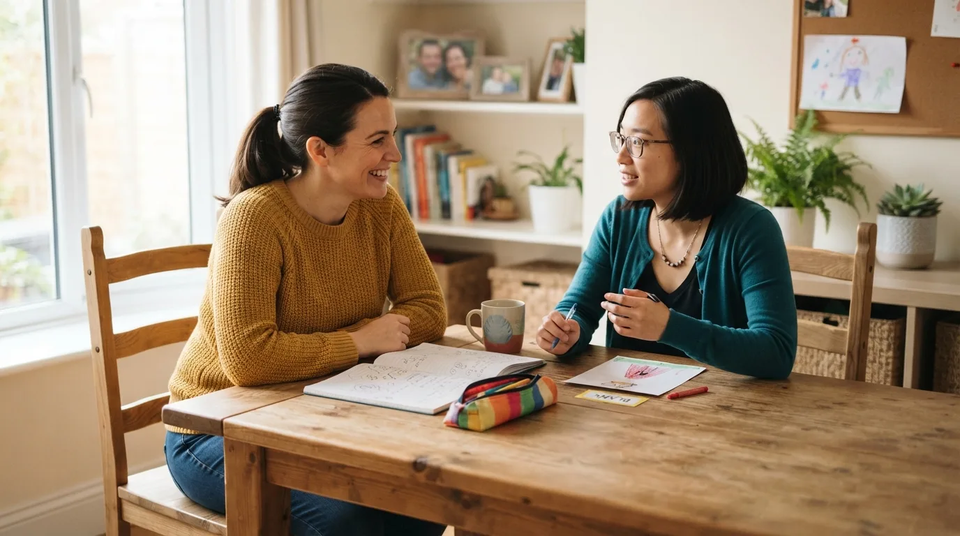 Parent-Teacher Communication in a calm family setting