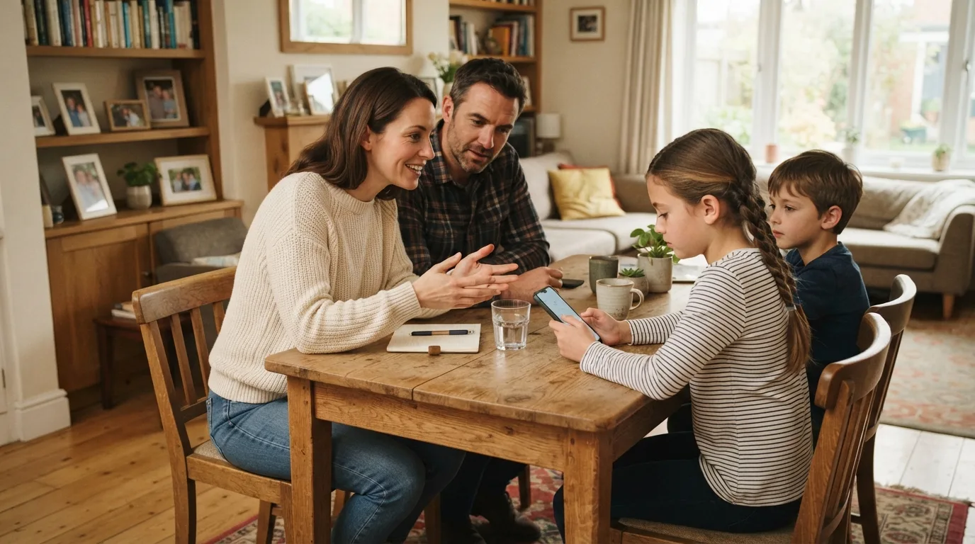First Phone Rules for Kids in a calm family setting