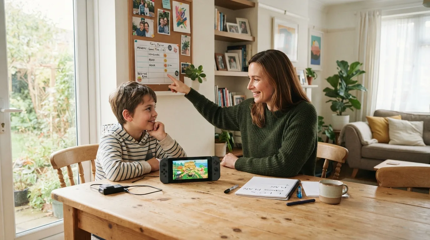 Gaming Boundaries for Kids in a calm family setting