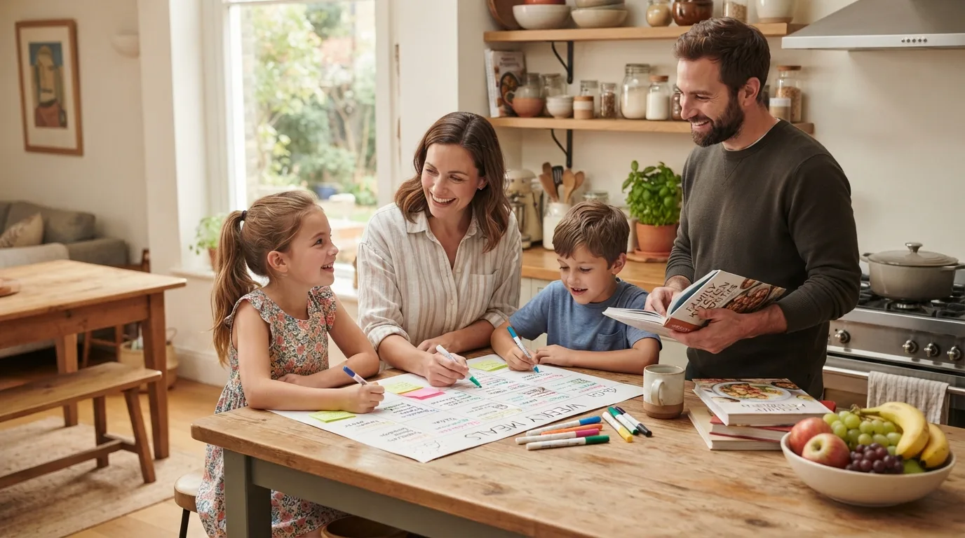 Family Meal Planning in a calm family setting