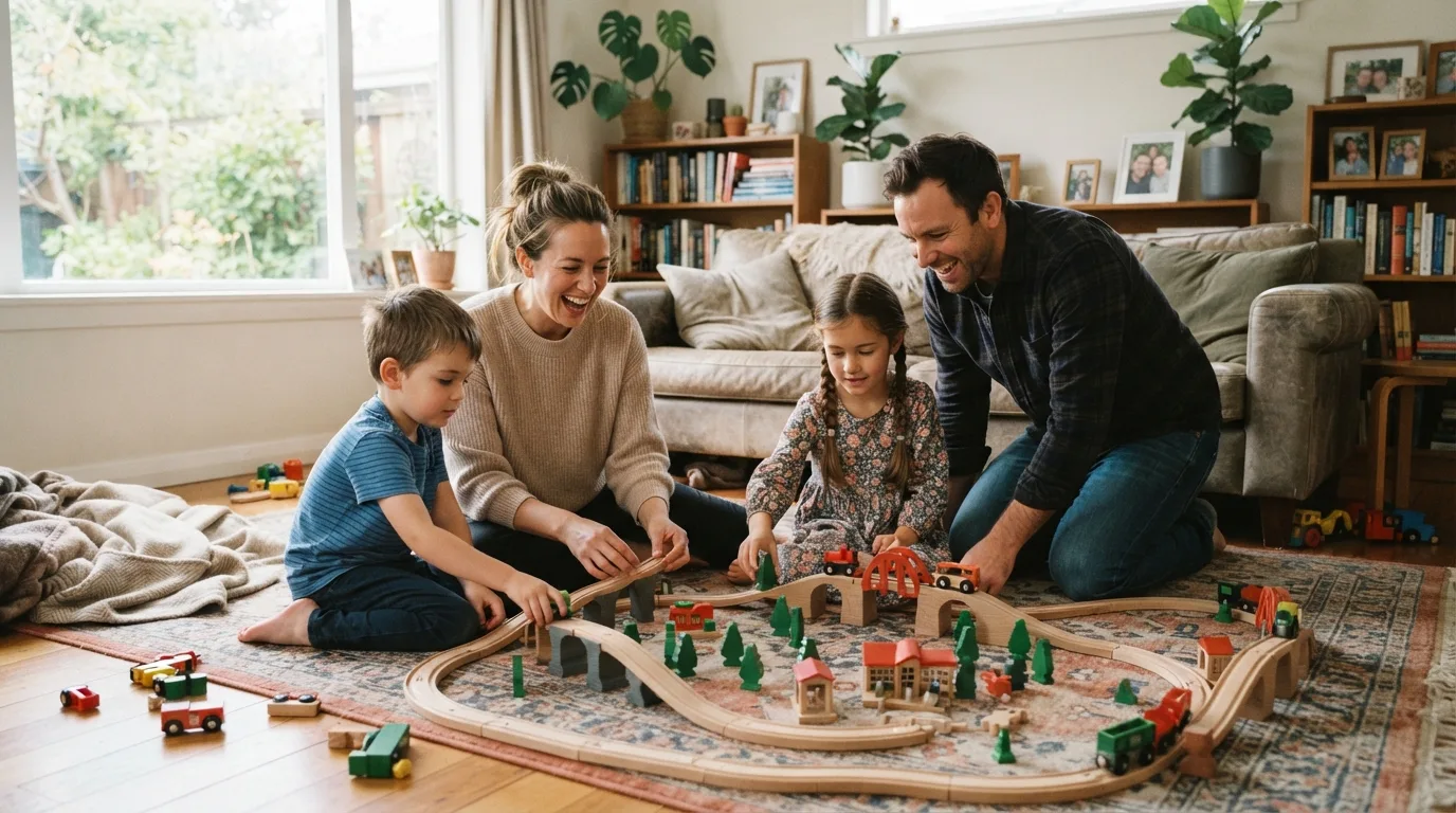 Screen-Free Family Activities in a calm family setting
