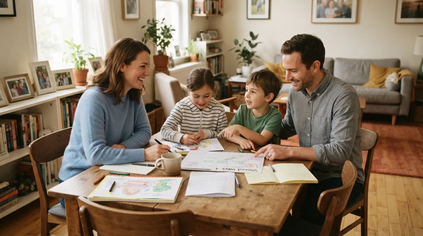 Co-Parenting Communication in a calm family setting