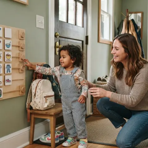 Toddler Morning Routine Chart With Picture Jobs